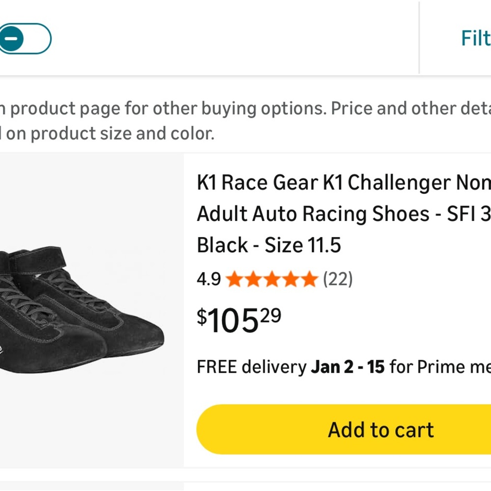 K1 Black Racing Shoes - Picture 2 of 7